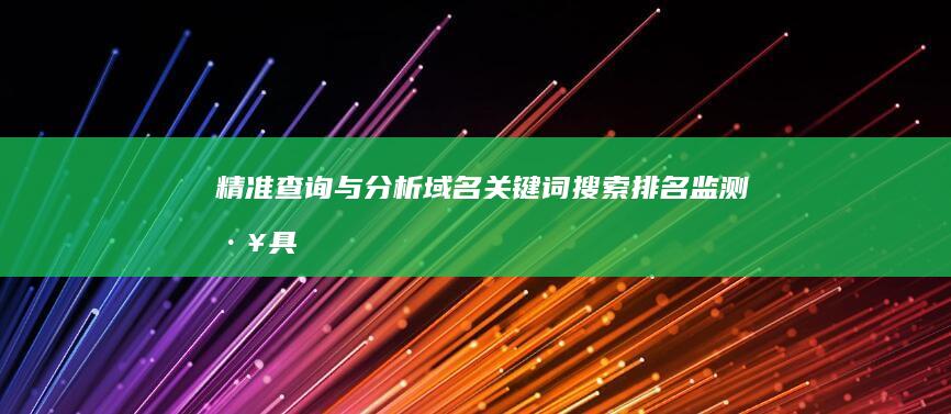 精准查询与分析：域名关键词搜索排名监测工具